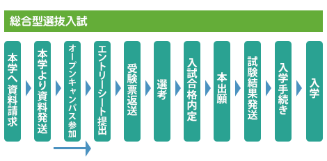 総合型選抜入試の流れ